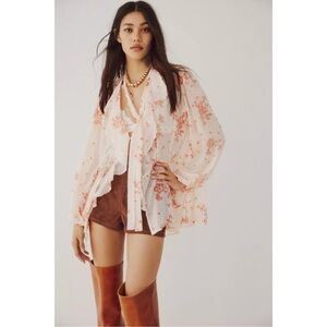 Free People Dreamland Floral Tunic, SMALL